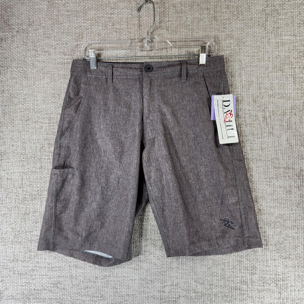 Da Hui Hybrid Board Shorts Mens 30 Heather Gray Surf Trunks Beach Swim NWT